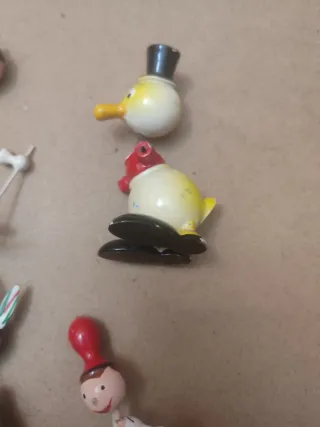 Lote figuras madera pintada