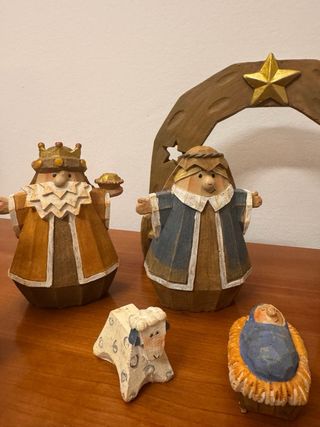 Precioso portal de Belén de resina