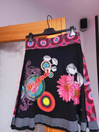 Falda Desigual Estampado Floral