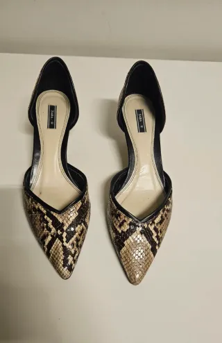 Zapatos Zara Mujer Tacón Animal Print Talla 39/40
