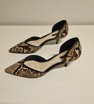 Zapatos Zara Mujer Tacón Animal Print Talla 39/40