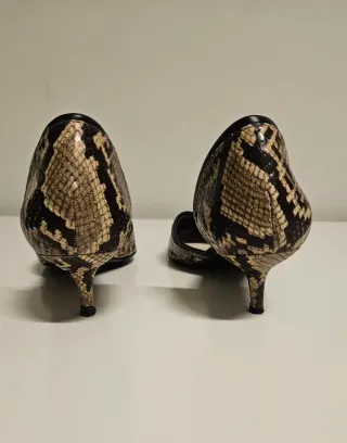 Zapatos Zara Mujer Tacón Animal Print Talla 39/40