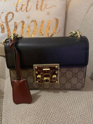 Bolso Gucci Cadena Dorada Beige Marrón