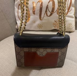 Bolso Gucci Cadena Dorada Beige Marrón