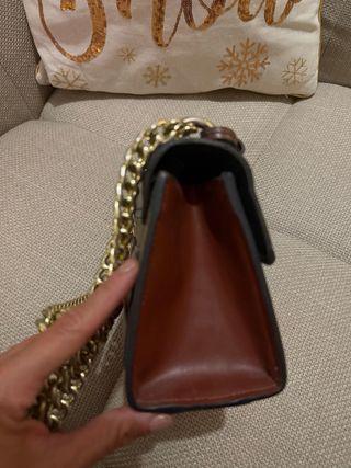 Bolso Gucci Cadena Dorada Beige Marrón