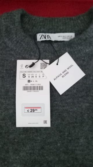 Jersey Zara Lana y Alpaca. Nuevo