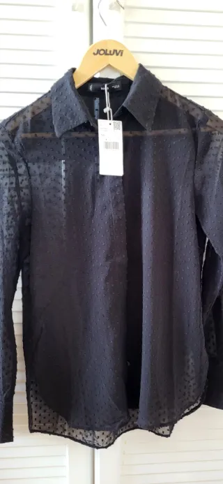 Camisa plumetti negra