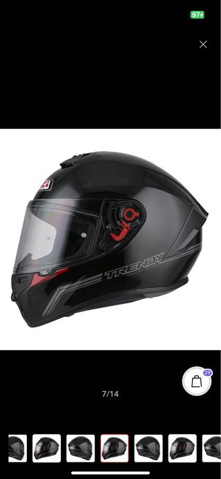 Casco de moto NZI negro Talla M