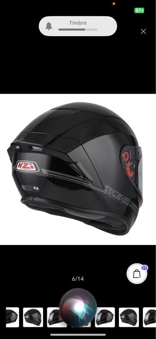 Casco de moto NZI negro Talla M