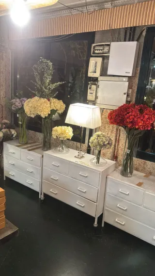 Mueble Cajonero Blanco Metal