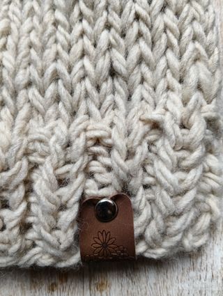 Berretto lana grossa panna