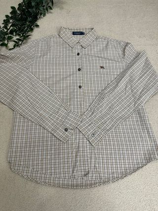 Camisa Burberry Cuadros Beige y Marrón