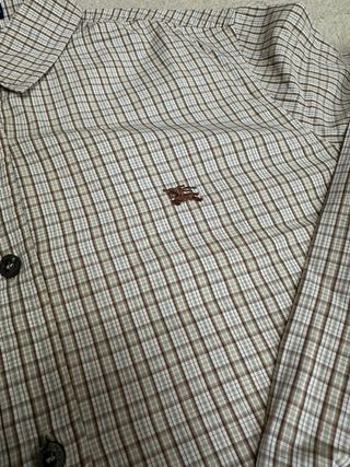 Camisa Burberry Cuadros Beige y Marrón