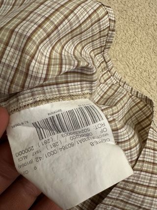 Camisa Burberry Cuadros Beige y Marrón