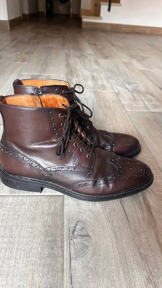 Botas Massimo Dutti Cuero Marrón