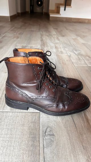 Botas Massimo Dutti Cuero Marrón