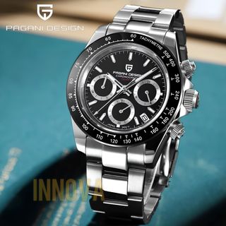 Reloj Hombre Pagani Design Daytona negro Seiko