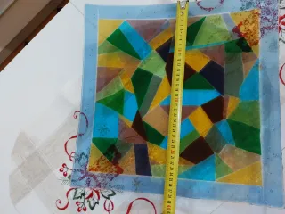 Centro tavola vetro Murano 38x38 cm