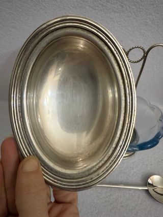 Antiche ciotole vetro e silver