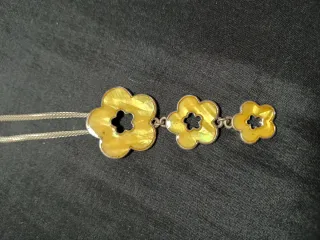 Collar Flores Amarillas Plata