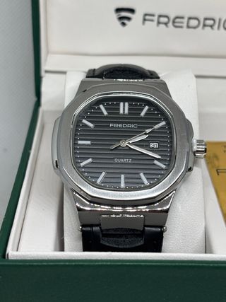 Orologio Fredric Quarzo Nero Argento