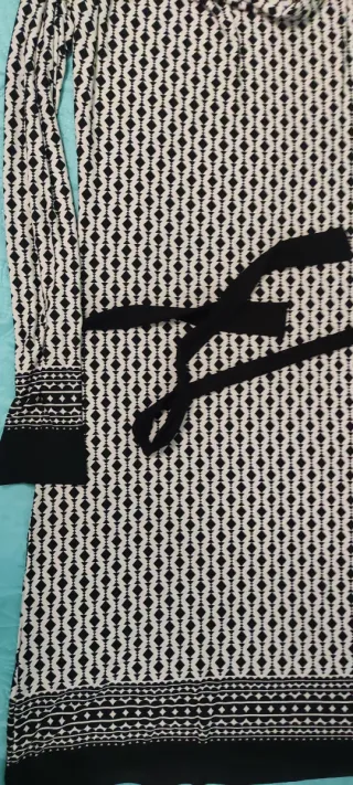 Vestido elástico estampado vintage