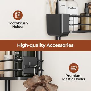 Juego 3 Estantes Esquina Ducha Metálico