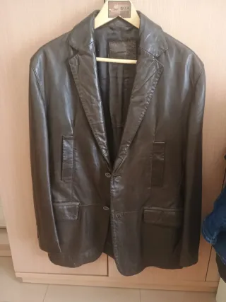 Chaqueta Piel Massimo Dutti Hombre Talla L