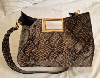Bolso estampado piel serpiente