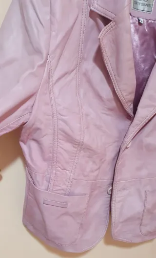 Americana de cuero rosa CORTY BENNETT Talla S
