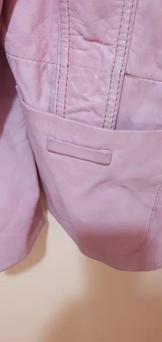 Americana de cuero rosa CORTY BENNETT Talla S