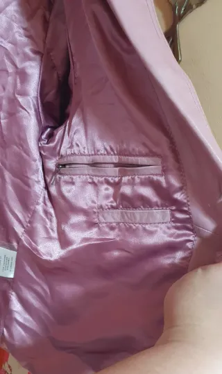 Americana de cuero rosa CORTY BENNETT Talla S