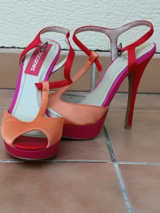 Zapatos de tacón de raso talla 37