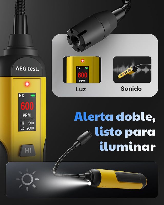 Detector Gas AEG AGT-1988PRO Recargable