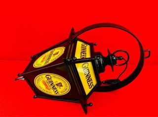 2 FAROLES VICTORIANOS GUINNESS- HIERRO XXL-AÑOS 90