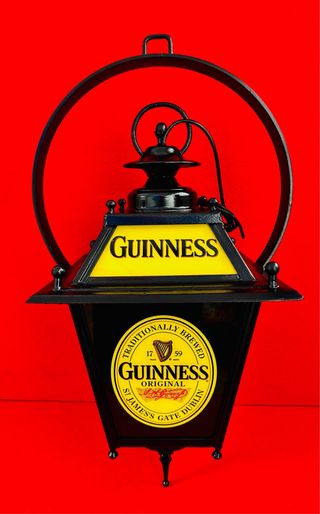 2 FAROLES VICTORIANOS GUINNESS- HIERRO XXL-AÑOS 90