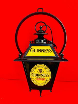 2 FAROLES VICTORIANOS GUINNESS- HIERRO XXL-AÑOS 90