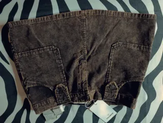 Falda vaquera Pull&Bear marrón de pana talla 38