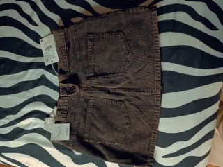 Falda vaquera Pull&Bear marrón de pana talla 38