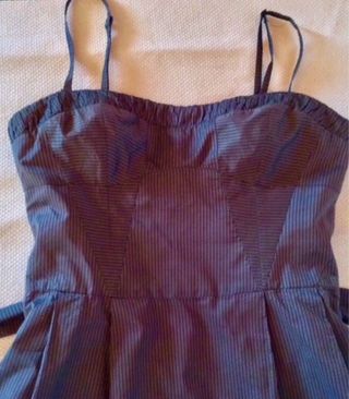 Vestido Negro y Gris Mango/nuevo