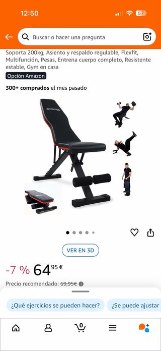 Banco de pesas ajustable 200kg