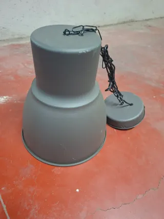 Lámpara colgante industrial metal