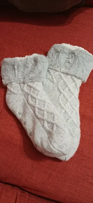 Calzettoni imbottiti antiscivolo grigi