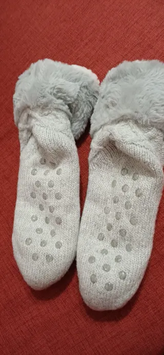 Calzettoni imbottiti antiscivolo grigi