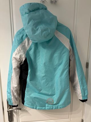 Chaqueta esquí impermeable turquesa Talla 146/152