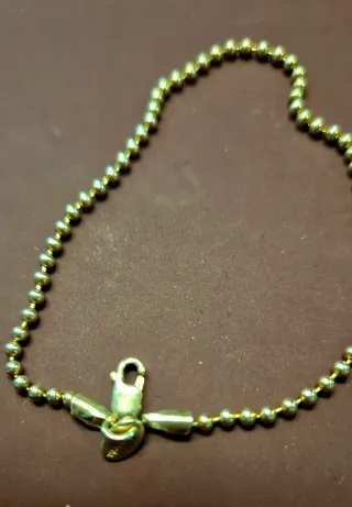 Pulsera chapado oro eslabones bolitas