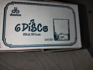 6 Vasos Durobor Disco 29cl