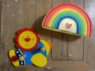 Perchero y Lámpara Infantil Arcoíris