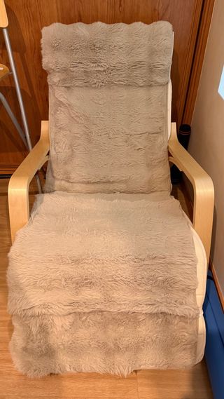 Silla Mecedora Songmics Beige Madera