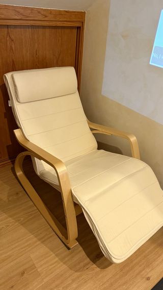 Silla Mecedora Songmics Beige Madera